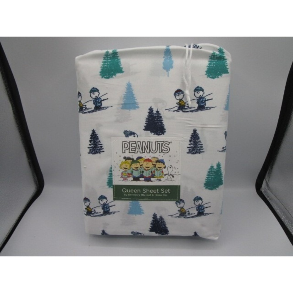 Peanuts Holiday Winter White Queen Sheet Set By Berkshire 4 Piece Charlie Brown